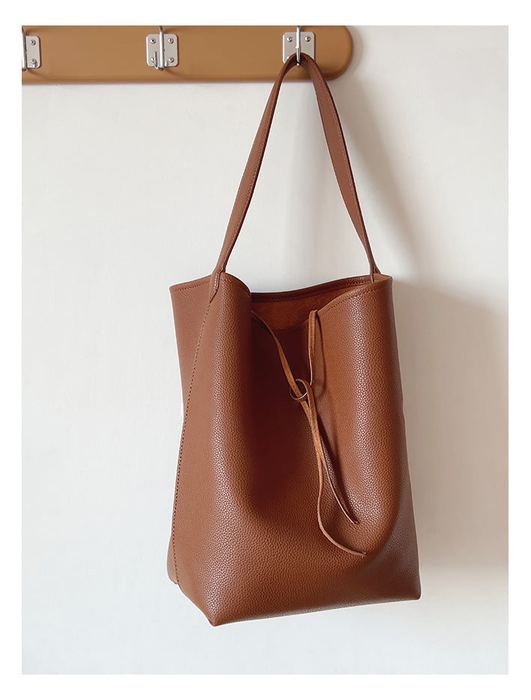 Single-Strap High Quality Synthetic Leather Bucket Bag
