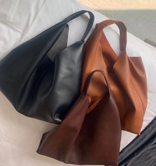 Large Slouchy High Quality Synthetic Leather Hobo Bag