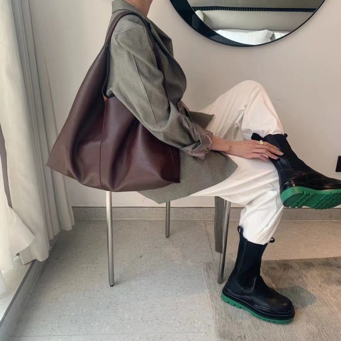 Large Slouchy High Quality Synthetic Leather Hobo Bag