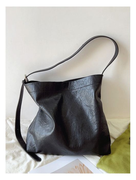 Slouchy High Quality Synthetic Leather Shoulder Tote