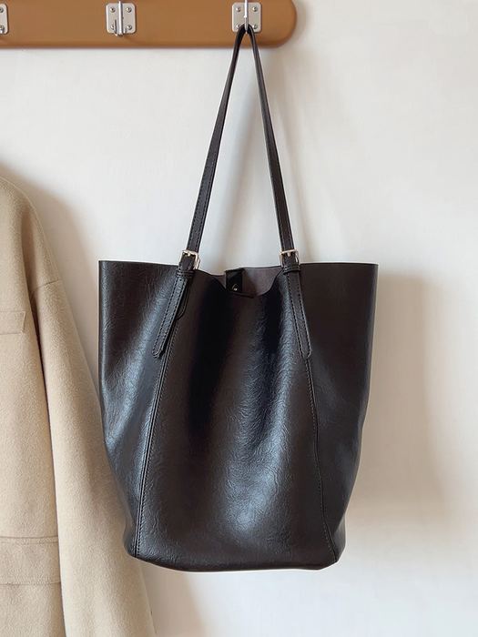 Tall Minimalist High Quality Synthetic Leather Tote