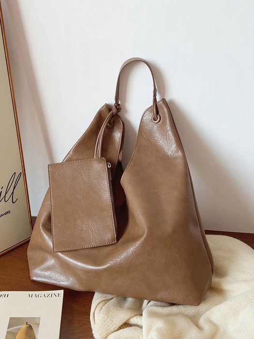 Short-Handle High Quality Synthetic Leather Tote