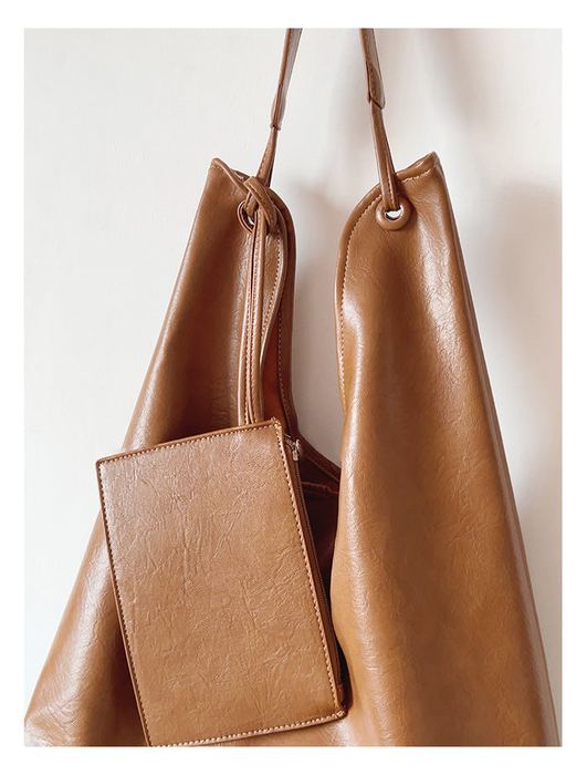 Short-Handle High Quality Synthetic Leather Tote