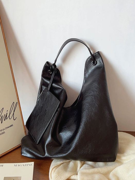 Short-Handle High Quality Synthetic Leather Tote