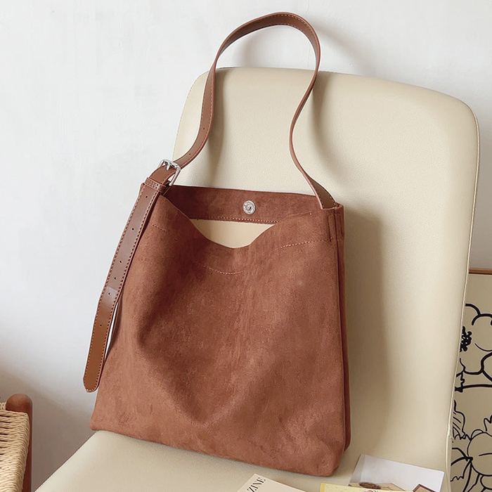 Tapered Shoulder Bag with Slim Strap