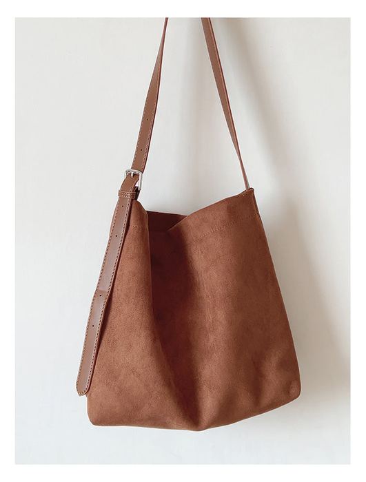 Tapered Shoulder Bag with Slim Strap