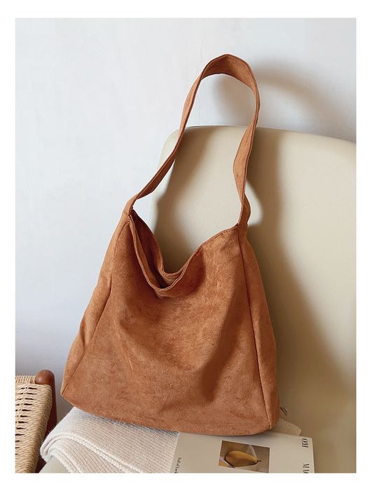 Slouchy Shoulder Bag with Wide Strap