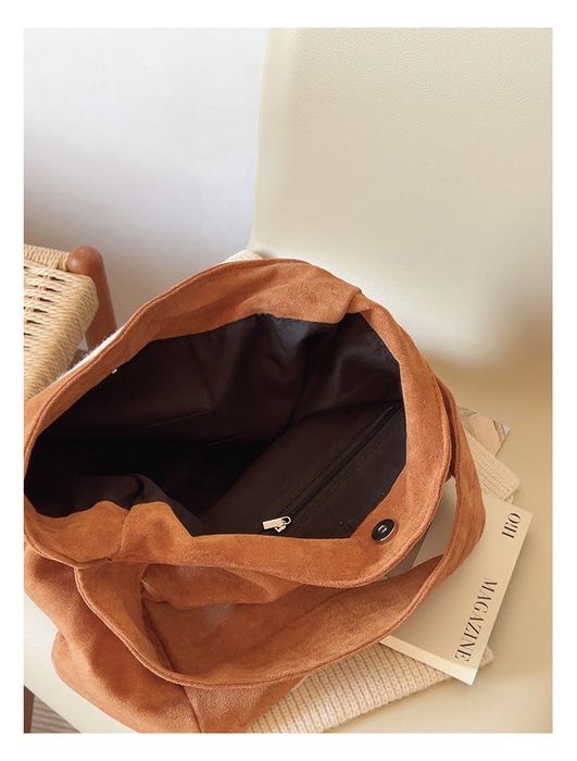 Slouchy Shoulder Bag with Wide Strap
