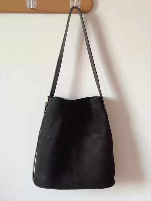Tall Minimalist Shoulder Bag with Slim Strap