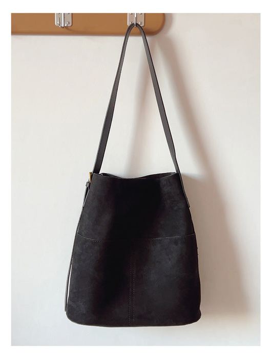 Tall Minimalist Shoulder Bag with Slim Strap
