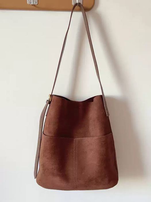 Tall Minimalist Shoulder Bag with Slim Strap