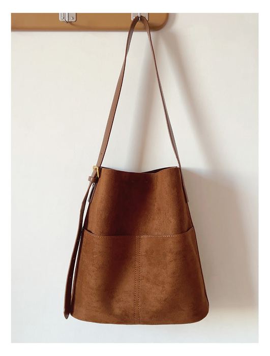Tall Minimalist Shoulder Bag with Slim Strap