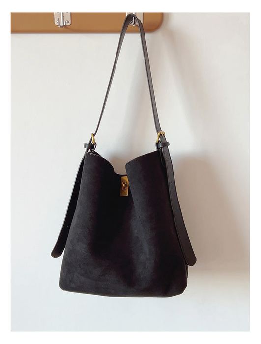 Bucket Shoulder Bag with Gold-Tone Detail