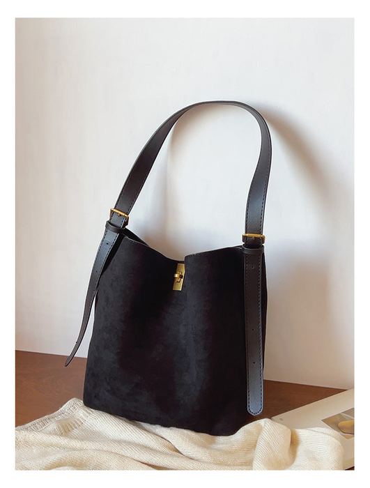 Bucket Shoulder Bag with Gold-Tone Detail