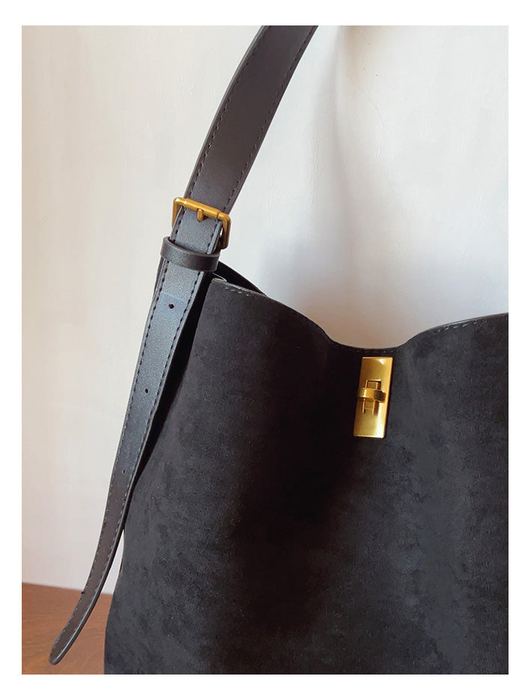 Bucket Shoulder Bag with Gold-Tone Detail