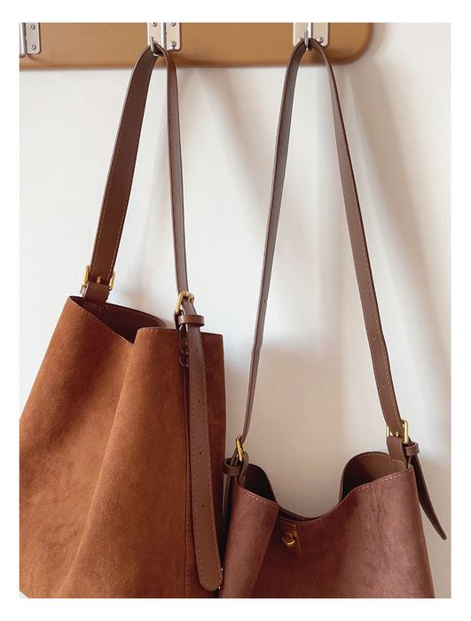Bucket Shoulder Bag with Gold-Tone Detail