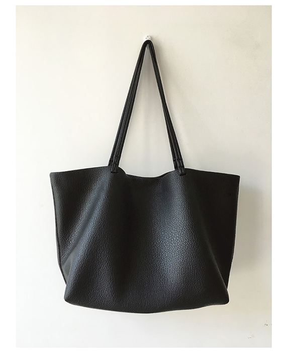 Large Pebbled High Quality Synthetic Leather Carryall Tote